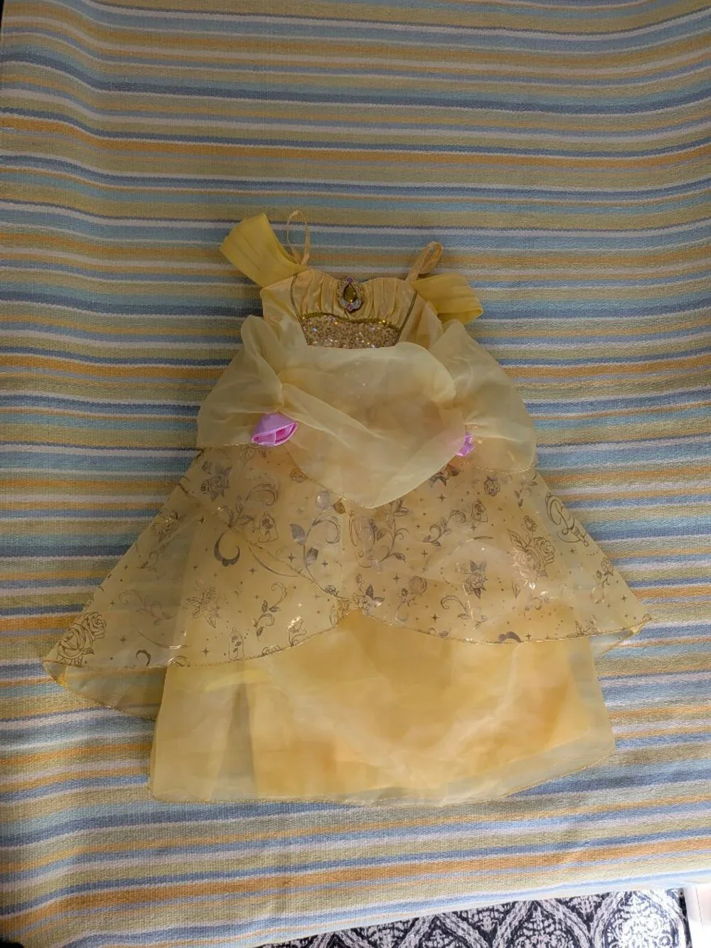 ⭐ Beautiful Disney Store Belle yellow ball gown costume 5/6